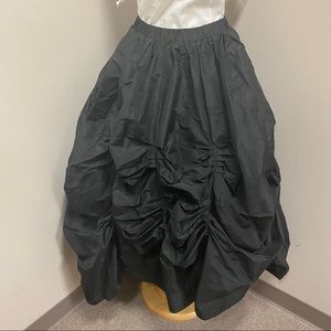 Black Taffeta Victorian Gothic Ballgown Skirt